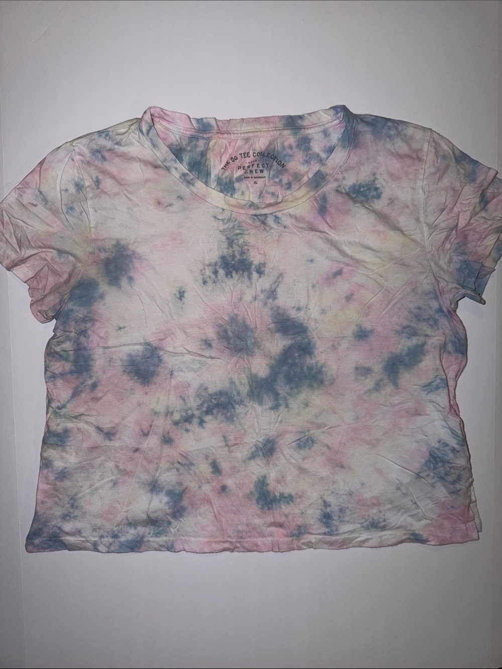 Tie-Dye Boxy Tee - Pastel Pink & Blue